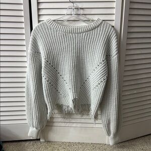 Cozy Knit Sweater in Light Gray